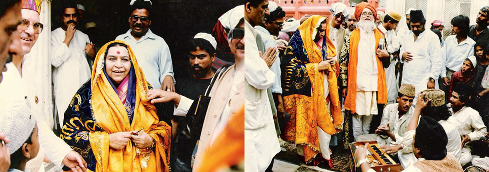 Shri Mataji visits Nizamuddin Shrine, Delhi, India 1993