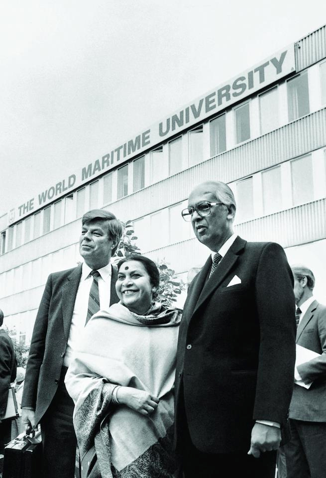 Shri Mataji und Sir. C. P.  besuchen die World Maritime University (Malmö, Schweden)